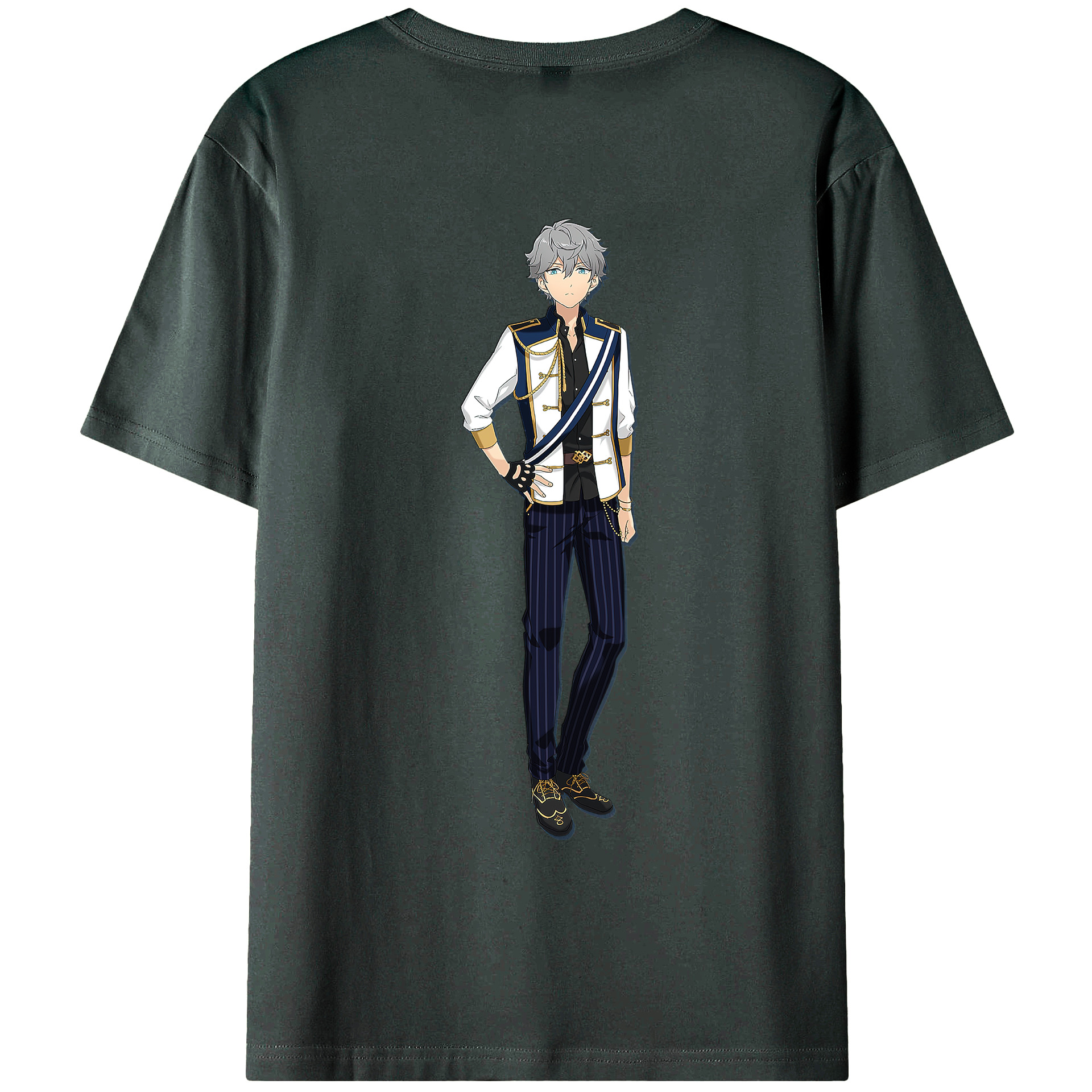 （画像用） あんさんぶるスターズ! Ensemble Stars 綿100％ メンズ半袖Tシャツ（バックプリント） 通気性